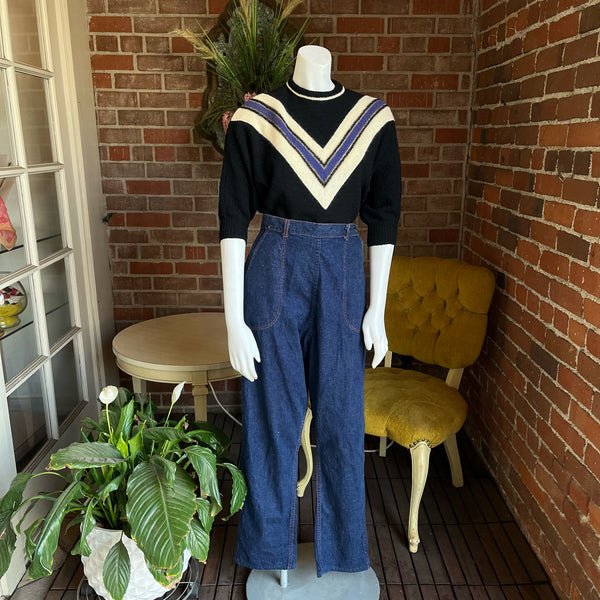 1950s Side Zip Sanforized Jeans 32”