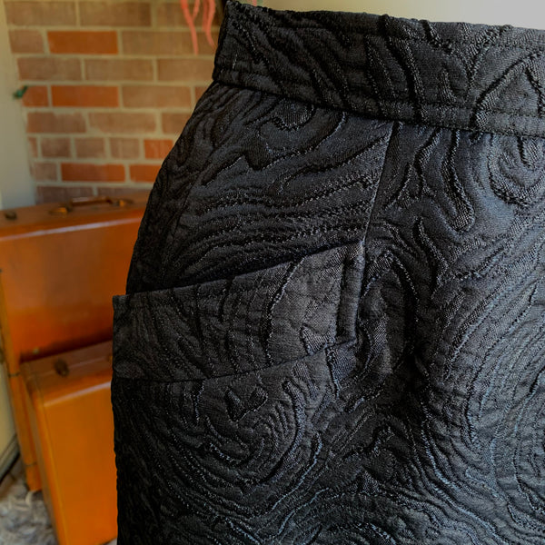 1980s Yves Saint Laurent Rive Gauche Matelasse Skirt