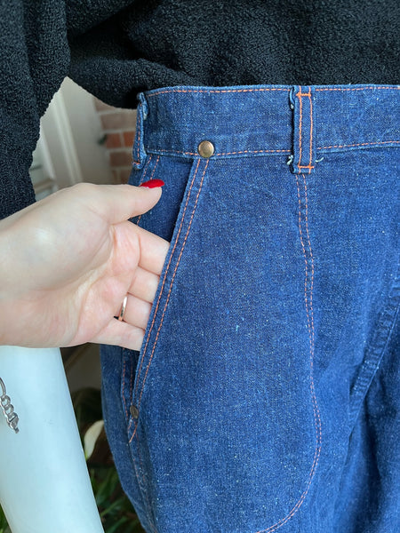 1950s Side Zip Sanforized Jeans 32”