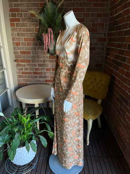 1970s Leopard Print Jersey Dress