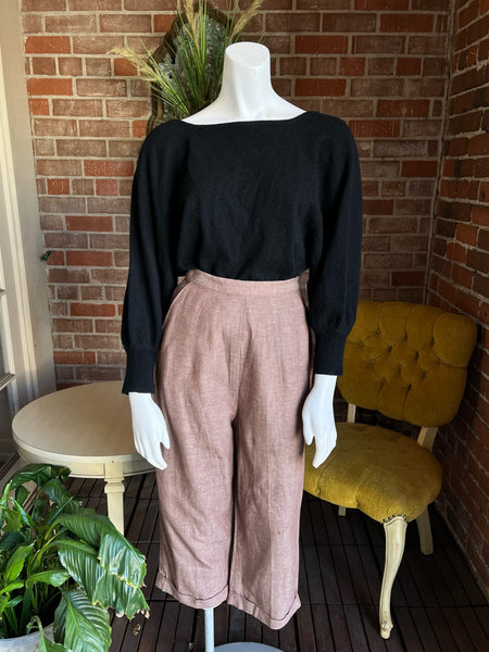 1950s Deadstock Taupe Clam Digger Pants