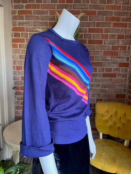 1970s Organically Grown Rainbow Sweater
