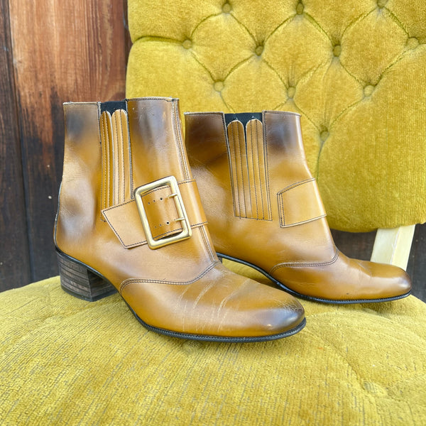 1960s Mod Gold Boots