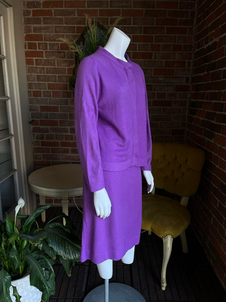 1960s Purple Sweater Set