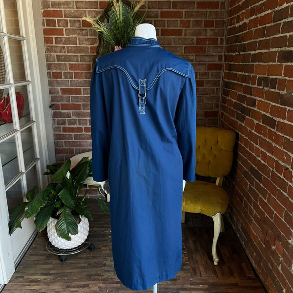 1970s Navy Trench Dress