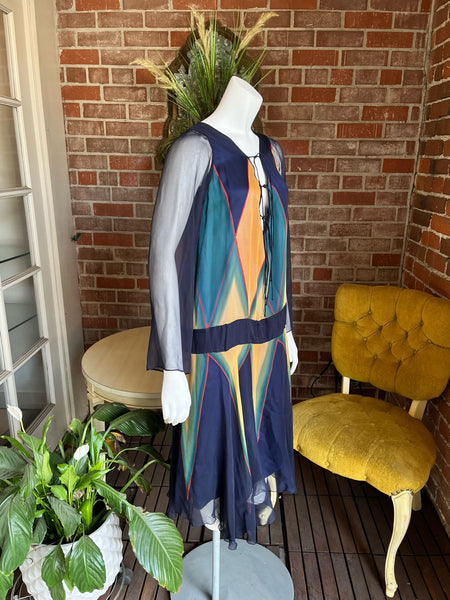 1980s does 1920s Silk Dress