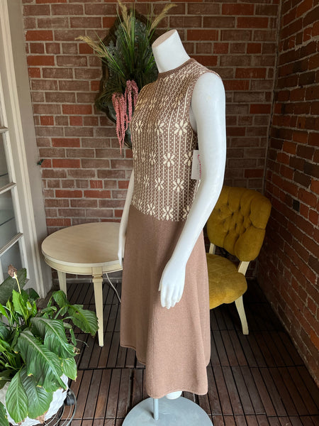 1960s Floral Knit Dress