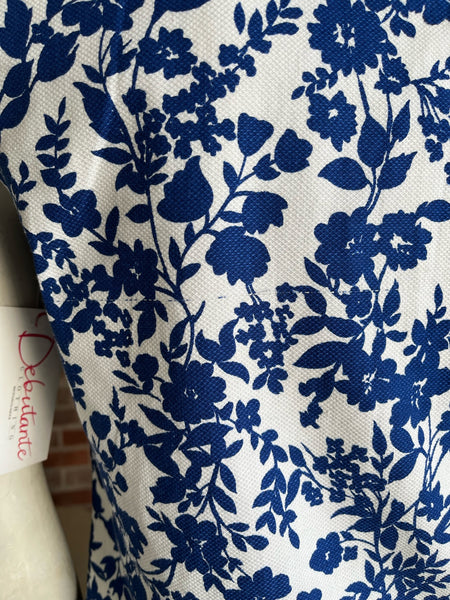 1960s Pique Cotton Floral Top