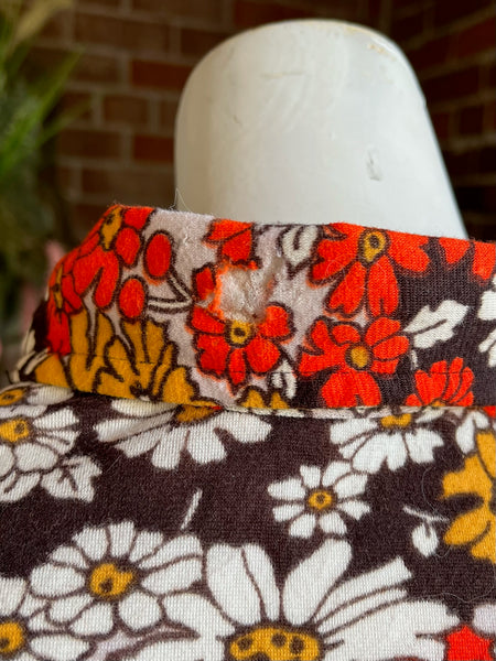 1970s Flower Power Leotard