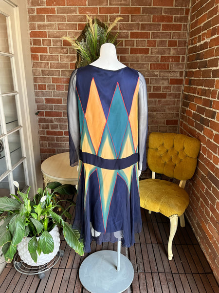 1980s does 1920s Silk Dress