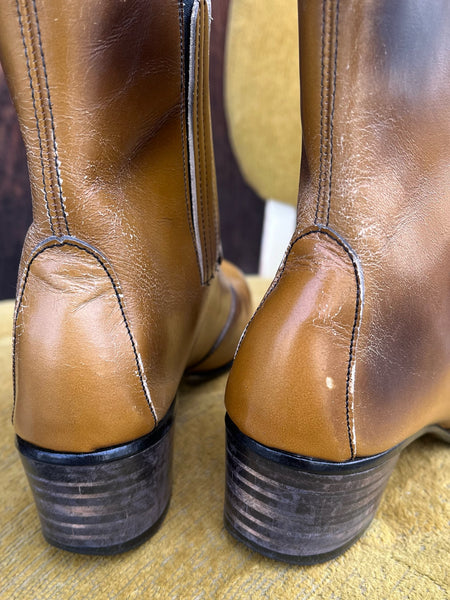 1960s Mod Gold Boots