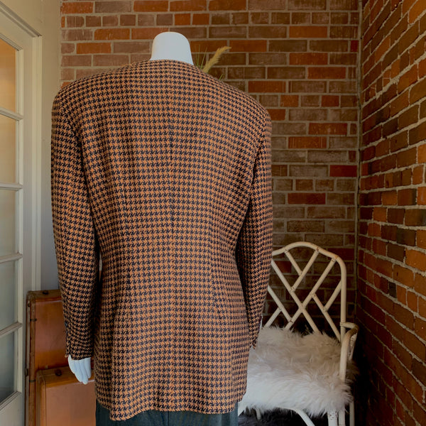 1990s Christian Dior Houndstooth Blazer