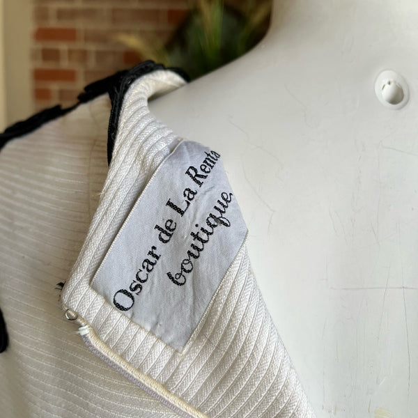 1960s White Oscar de La Renta Dress