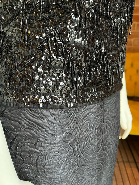 1960s Black Fringe Shell