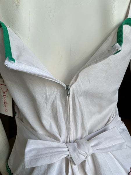 1970s Cotton Pansy Dress
