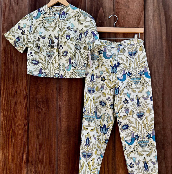 1960s Truly Regal Blouse and Pants Deadstock Set