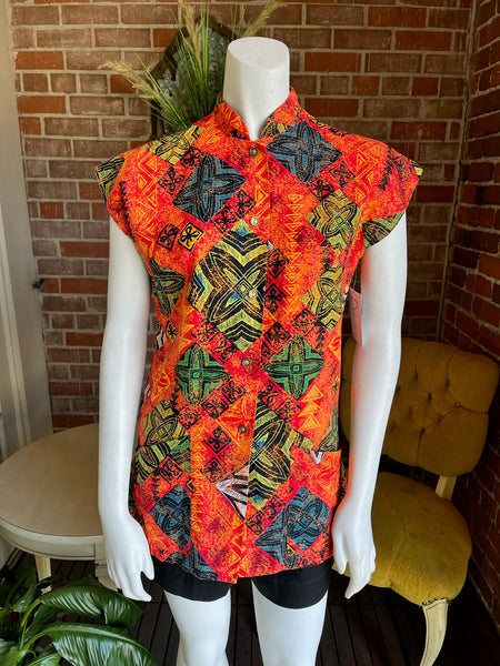 1970s Paradise Hawaii Tea Timer Tunic