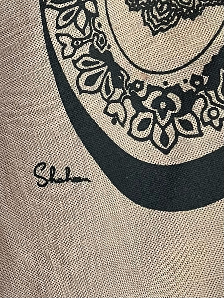 1970s Beige Paisley Shaheen Dress