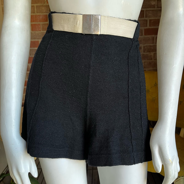 1930s Black Swim Shorts