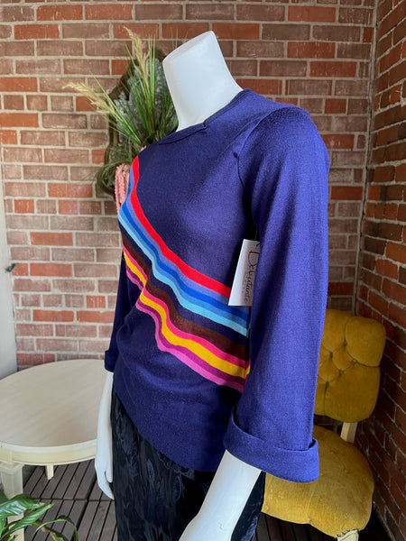 1970s Organically Grown Rainbow Sweater