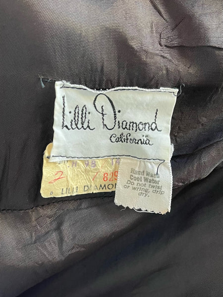 1970s Lilli Diamond Roses Jersey Dress