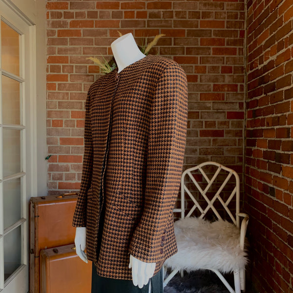 1990s Christian Dior Houndstooth Blazer