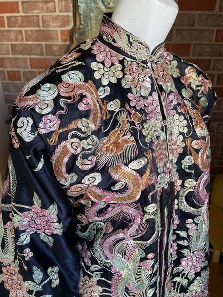 1930s Silk & Metallic Embroidered Jacket