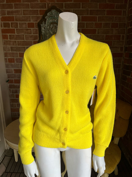 1960s Haymaker Lacoste Yellow Cardigan
