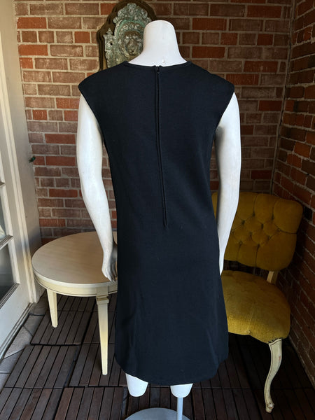 1960s Mod Black Dress