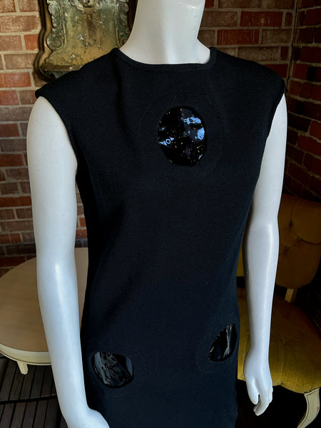 1960s Mod Black Dress