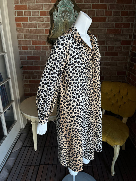 1960s Leopard Lounge Dress