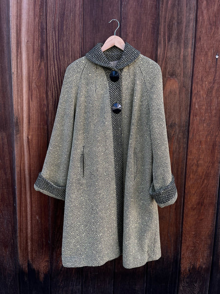 1960s Chartreuse Tweed Coat