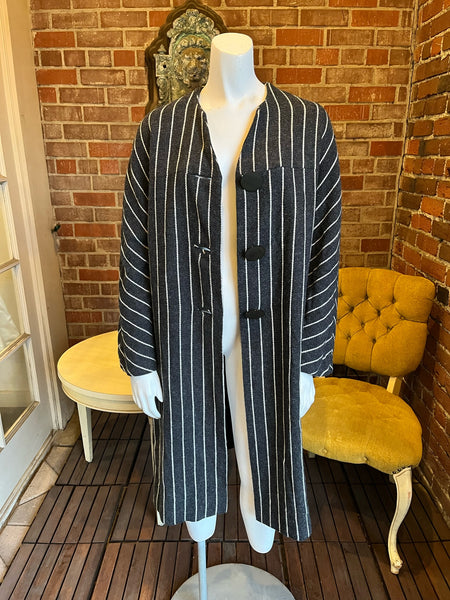 1960s Gray Pinstripe Coat