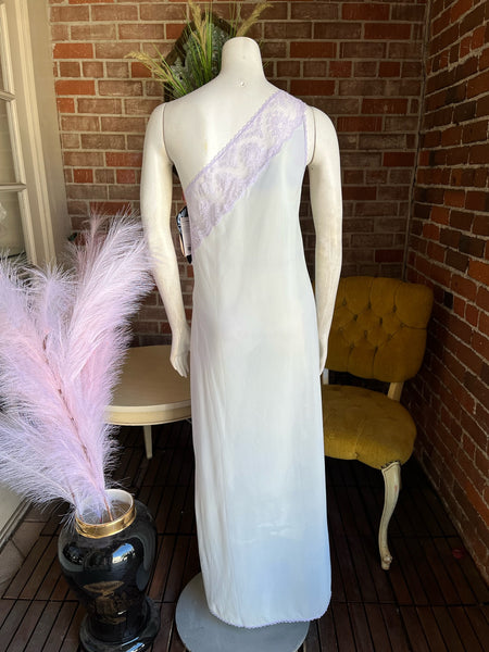 1970s One Shoulder Night Gown Deadstock