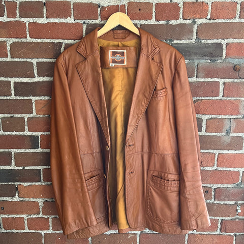 1970s Pioneer Wear Leather Sport Coat Blazer