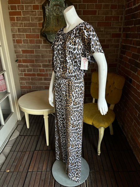 1960s Sheer Leopard Jumpsuit