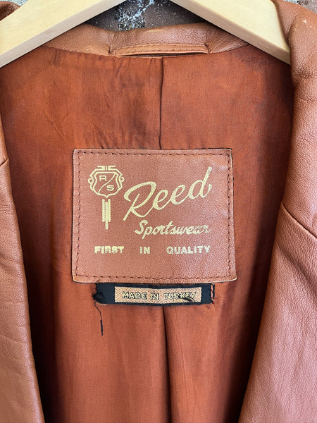 1970s Leather Sports Coat Blazer by Reed Sportswear