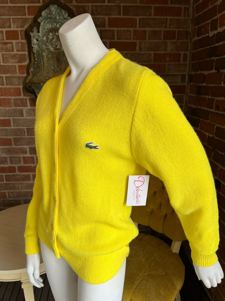 1960s Haymaker Lacoste Yellow Cardigan