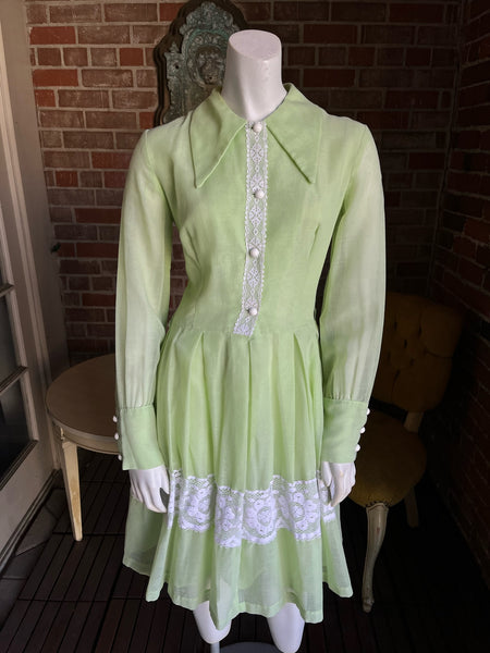 1960s Lime Green Dress