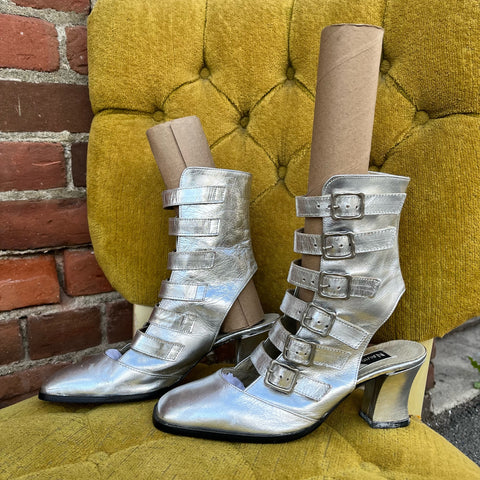 1990s Silver Strappy Shoes