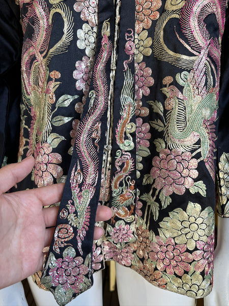 1930s Silk & Metallic Embroidered Jacket