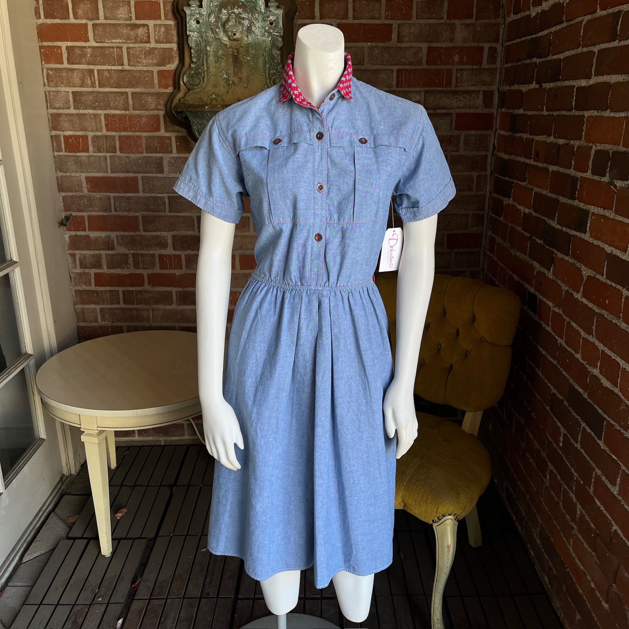 60s denim dress hotsell