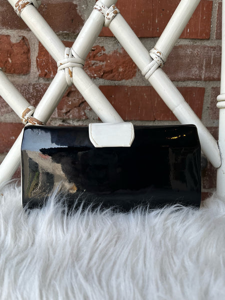 1980s Patent Leather Clutch