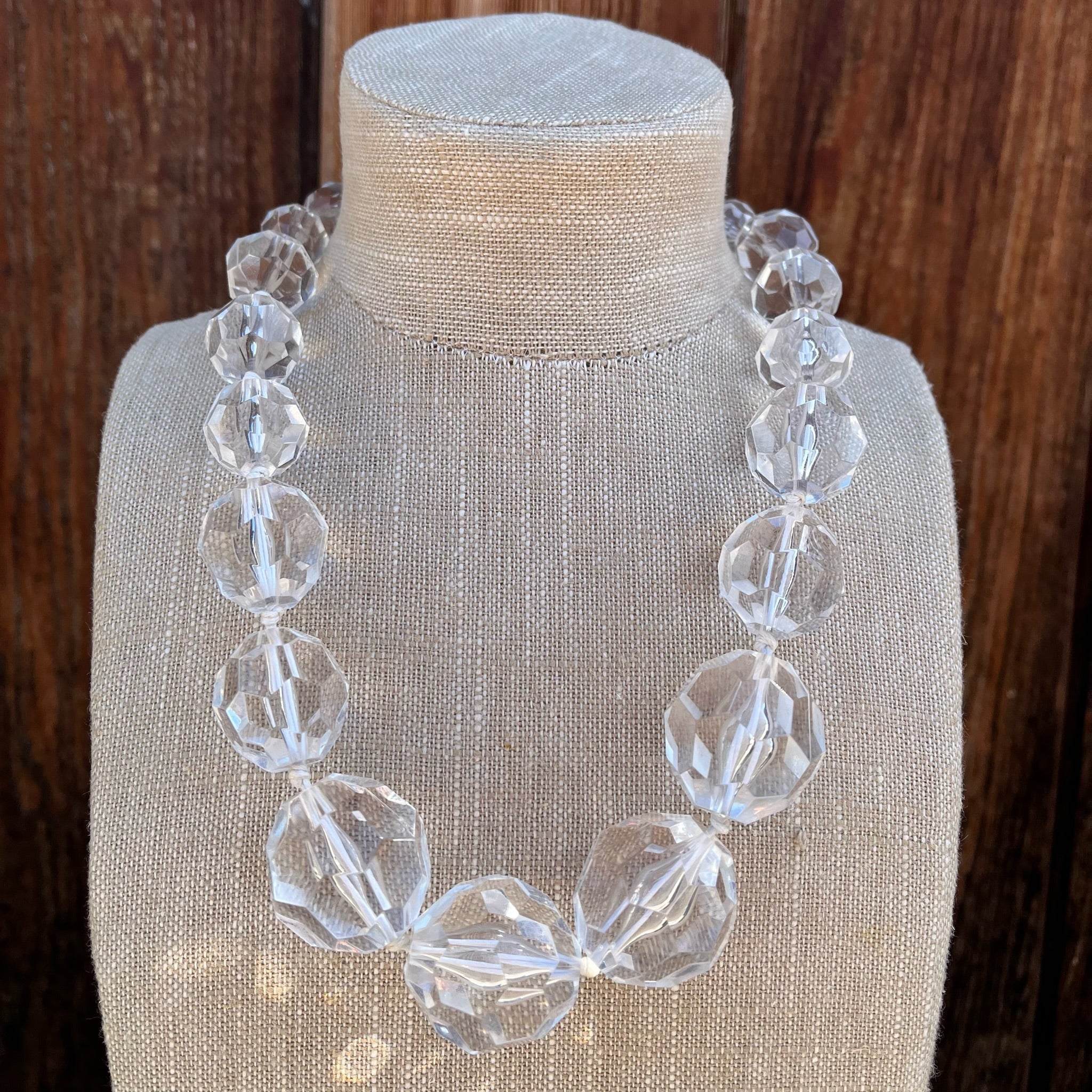 1960s Faceted Lucite Necklace