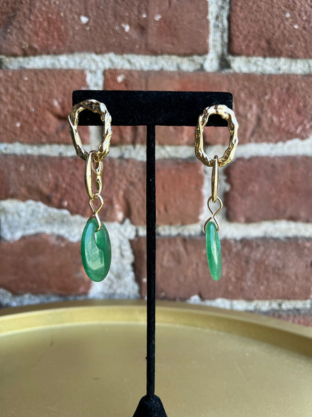1990s Gold and Jadeite Earrings
