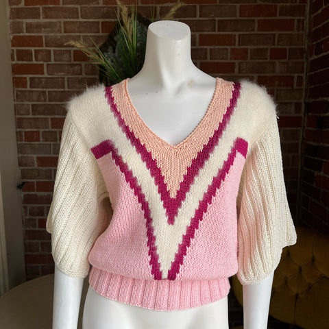 1980s Angora Kimono Sleeves Sweater