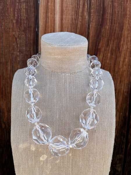 1960s Faceted Lucite Necklace