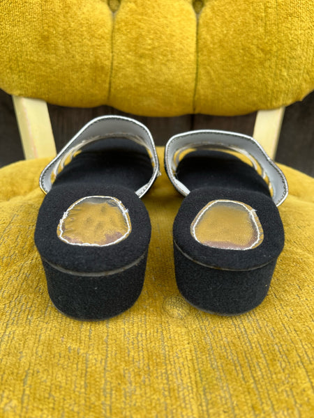 Black & Silver Slippers