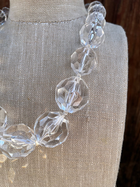 1960s Faceted Lucite Necklace