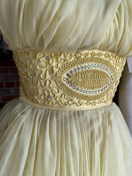 1950s Yellow Cupcake Dress